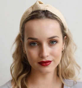 Bohemian Straw Rattan Knotted Headband